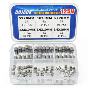 BOJACK Christmas Light Fuses 5x20mm & 3.6x10mm Assortment Kit 60pcs-0