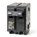 50 Amp 2 Pole Circuit Breaker Square D Magnetic HOM250C 2"-0