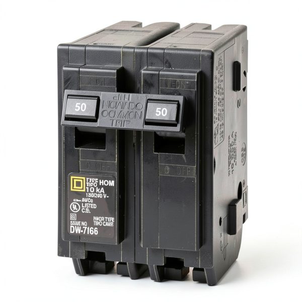 50 Amp 2 Pole Circuit Breaker Square D Magnetic HOM250C 2"-0