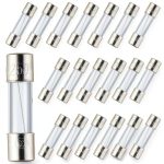 BOJACK 5x20mm 10A Fast-Blow Glass Fuse - 250V, Pack of 20-0