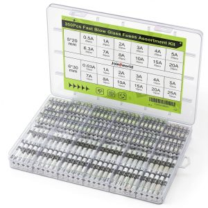 Joinfworld 360Pcs Fast Blow Glass Fuse Kit 5x20mm & 6x30mm 24 Values-0
