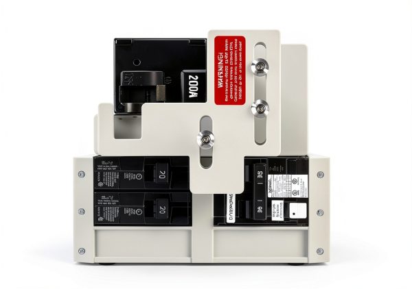 Generator Interlock Kit Compatible with Siemens or Murray 150 or 200 Amp Panels, 7/8-1 1/4" Spacing Between Main and Branch Breakers-4
