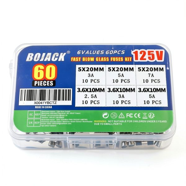 BOJACK Christmas Light Fuses 5x20mm & 3.6x10mm Assortment Kit 60pcs-1