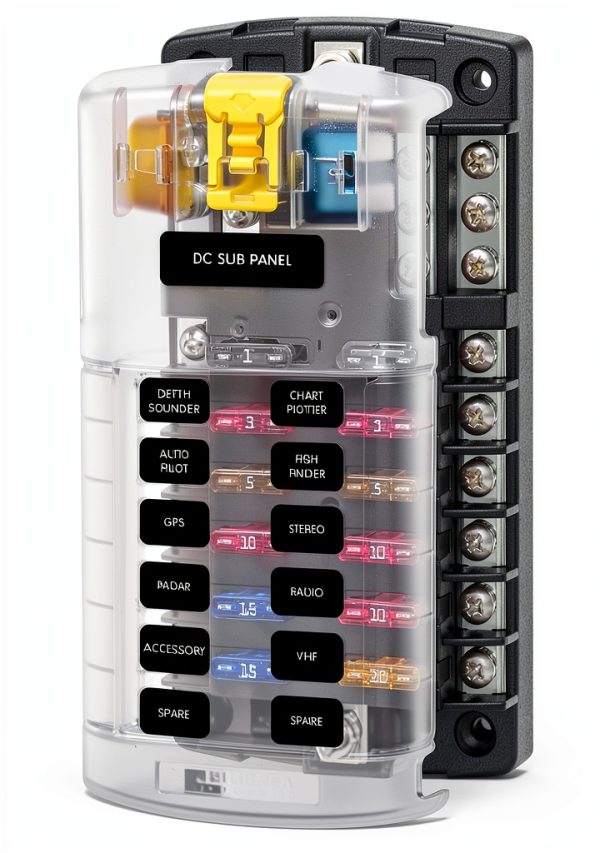Blue Sea Systems 5026 Blade Fuse Block 12-Circuit Ground and Cover-0